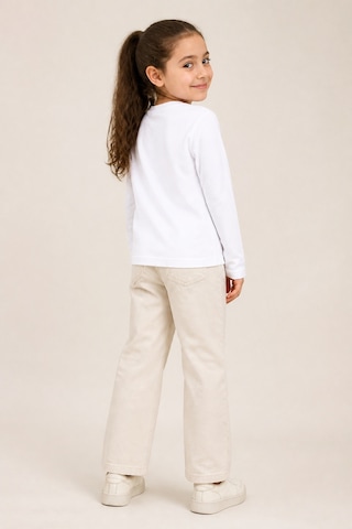 Eray Alp Kids Unisex Çocuk Beyaz Basic Sweatshirt Günlük Rahat Kombin