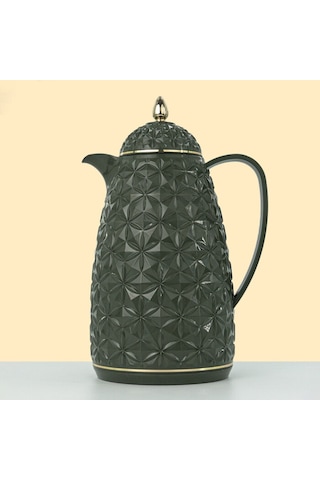 Lale Thermos Cam Hazneli Termos 9034 0.6 Lt Kahve & Çay 12 Saat Sıcak / 24 Saat Soğuk Yerli Üretim Avocado Yeşil