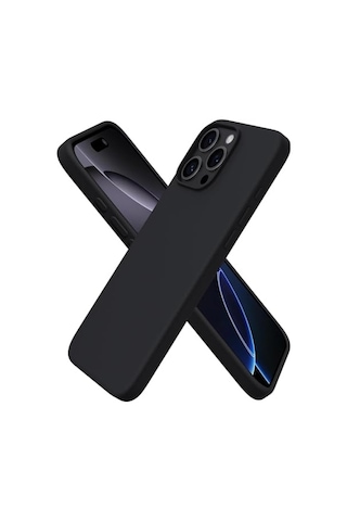 İphone 16 Pro Max Uyumlu İçi Kadife Lansman Liquid Silicone Kılıf Şok Emici Full Kasa Koruma Sağlayan Kılıf İphone 16 Pro Max 50 x 22