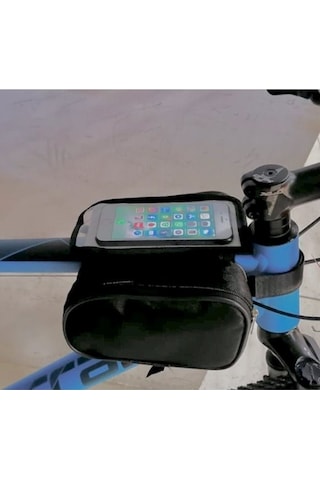 Bisiklet Heybe Çantası Kadro Üstü 6 İnç Telefonlu Kırmızı Yeşil