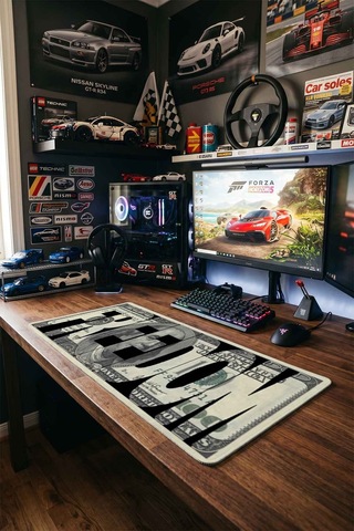 Freedom Dolar Tasarımı 40x90 Cm Oyuncu Mousepad Kaymaz Taban Büyük Boy