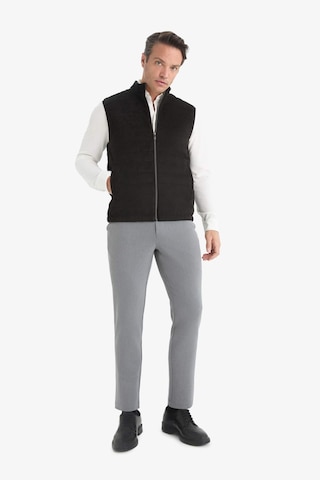 Defacto Slim Fit Dar Kesim Dik Yaka Astarlı Fermuarlı Cepli Mevsimlik Baharlık Süet Yelek F0246ax25aubk27 Siyah