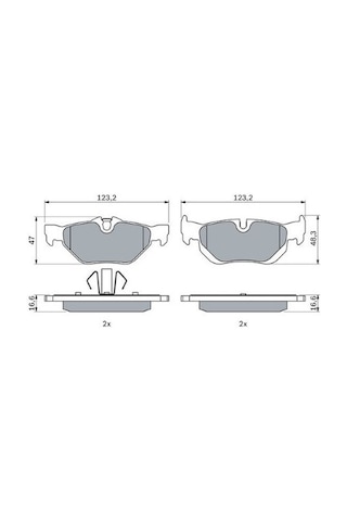 Bmw 3 E90 320d 2.0 2005-2011 Bosch Arka Balata 23926