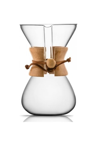 Escobarista Ahşap Boyunlu Cam Demleme Ekipmanı 6 Cups & Filtre