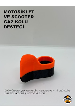 Motosiklet El Gazı Bilek Rahatlatıcı Siyah Gaz Kolu Tutucu Hız Sabitleyici Gaz Kelepçesi Turuncu