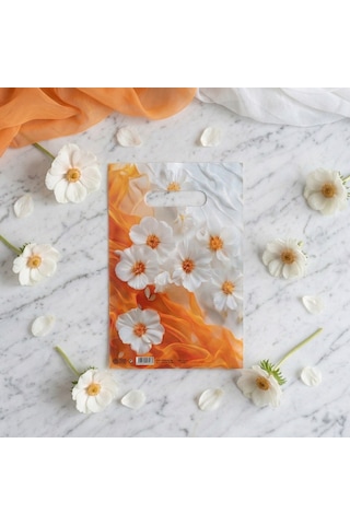 Eczane Hediyelik & Alışveriş Poşeti Bio Arya Çiçeği 20 x 30 CM 100 Adet