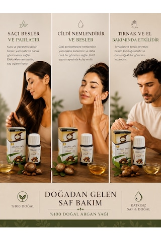 Organik Soğuk Sıkım %100 Argan Yağı - Saç Ve Vücut Onarıcı Bakım Yağı 20 Ml