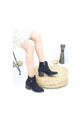 Nesil Shoes Bln 5200 Siyah Zümrüt Günlük Kışlık Kadın Bot-siyah Zümrüt Siyah - Yeşil