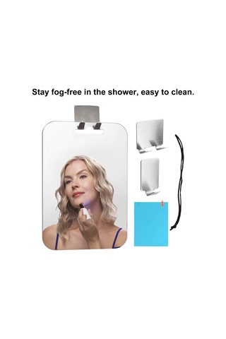 Gajeena Büyük Boy Sislenmeyen Sakal Aynası - Çelik Tıraş Bıçağı Askılı, Seyahat Ve Günlük Kullanım İçin