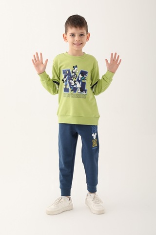 Mickey Mouse D4820-3 Çocuk Fıstık Yeşili Eşofman Takımı