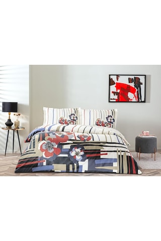Standart Pamuk Saten Nevresim Takımı, Kırmızı, Çift Kişilik Diğer