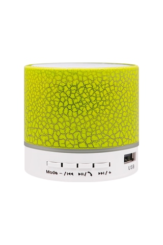 Suofeng Sulu Dayanıklı Mini A9 Bluetooth Hoparlör, Tf Kart/usb Destekli, Çok Renkli Parlak Işık, Taşınabilir Oto Ses Sistemi - Sarı