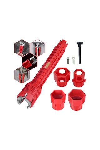 Vkemall 14 Fonksiyonlu Lavabo Ve Musluk Anahtarı - Mutfak Ve Banyo Boru Montajı Ve Demontajı İçin Çok Amaçlı Araç Diğer