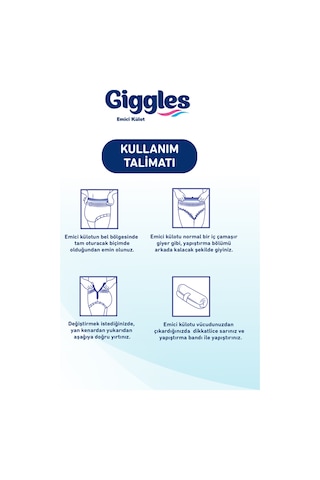 Giggles Yetişkin Emici Külot Hasta Bezi Extralarge 1 Paket 7 Adet XL