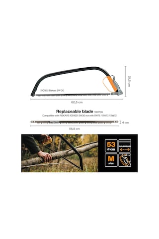 Fiskars 124800 El Testeresi 675 Mm Yeşil, Sabit Bıçak, Uzunluk: