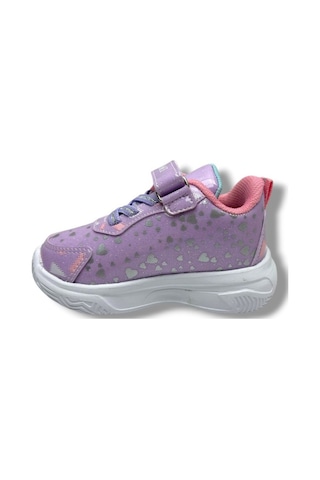 Cakgo Kuromi 725-26 Simli Parlak Deri Anatomik Kız Sneaker Çocuk Lila Pembe 22-25 LILA