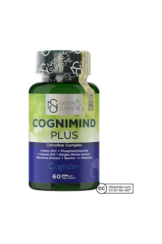 Natures Supreme Cognimind Plus Citicoline 60 Kapsül Aromasız