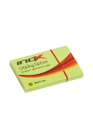 İnox Post-it 50x75 Fosforlu Yeşil 80 Yaprak 12'li Paket