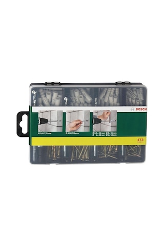 Bosch Dübel Vida Matkap Uçlu Sabitleme Aksesuar Seti 173 Parça