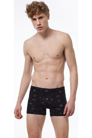 Malabadi Erkek 6'lı Siyah Desenli Premium Collection Modal Boxer 6m251