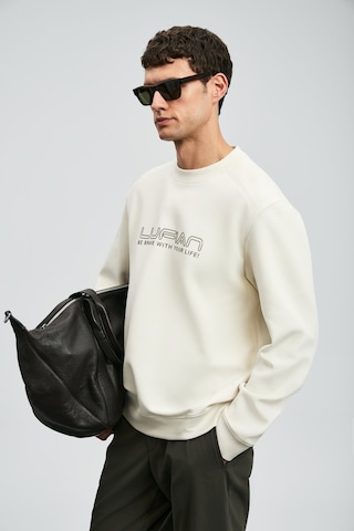 Lufian Erkek Luther Sweatshirt 112030171 Ekru Ekru