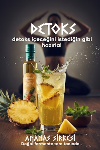 Leksak Ananas Sirkesi 250ml  Sirke Cam Şişede  Doğal Fermente -  Form Sirkesi.