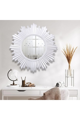 Armanda Yuvarlak Ayna İnci Ceviz