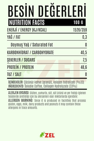 Kolajenli Gold Kahve, Yüksek Proteinli, İlave Şekersiz 100 G Granül