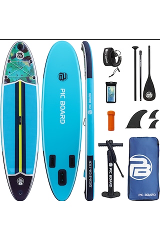 Aria Stand Up Paddle Board 320 X 82 X 15 Cm Ölçülerinde Şişme Sörf Tahtası Full Set