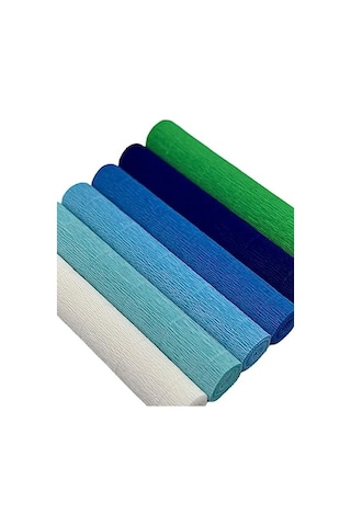 Roco Paper Co. İtalyan Krapon Kağıdı Set Blueberry 180 Gr - 25x125 Cm 6'li Paket -%260 Esneme Özelliği