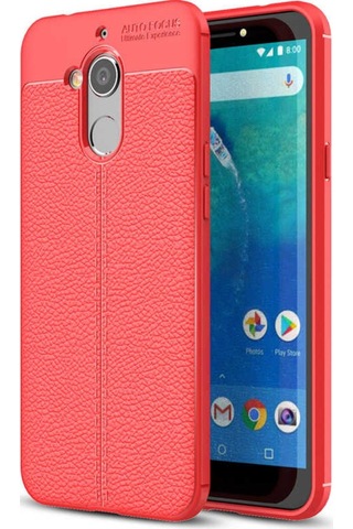 General Mobile 8 Kılıf Deri Tarzı Niss Silikon Case