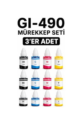 Gı-490 Mürekkep Seti 3'er Adet