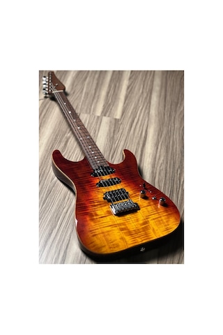 Soloking Ms-1 Custom 22 Hss Flat Top İn Fire Wakesurf With Rosewood Fb Jescar W/gigbag
