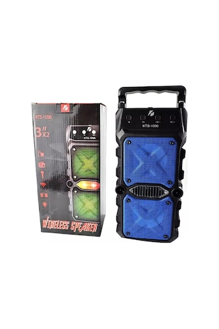 KTS-1096 Büyük Boy Çift Çıkışlı Ses Bombası Bluetooth Hoparlör