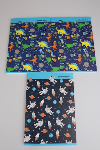3 Adet A4 Defter Seti Astro Dino Explorer Collection 2 Adet Çizgili Defter Ve 1 Adet Kareli Defter 80 Yaprak Altın