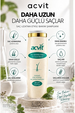 Acvit Saç Uzatma Etkili Şampuan 330 ML