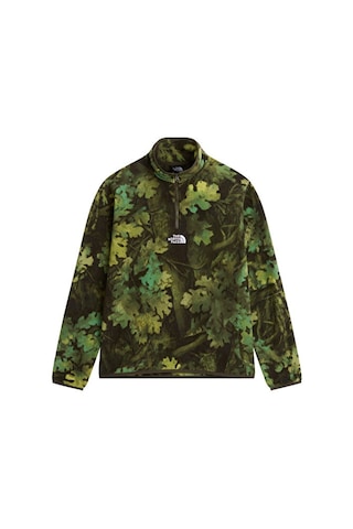 The North Face M Novelty Logo Glacıer 1/4 Zıp - Prınt Erkek Outdoor Çeyrek Fermuarlı Polar Üst Nf0a8jk8ss11 Yeşil