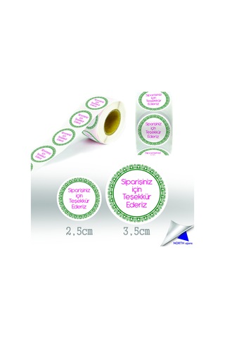 Sipariş Paketi Etiketi Sticker 3,5cm 28 Adet Baskes Model 7