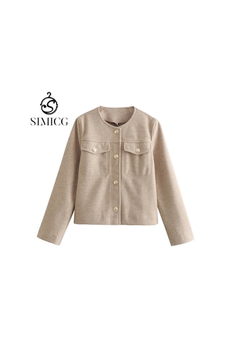 Sonbahar Ve Kış Kadın Kısa Hırka Ceketi Haki