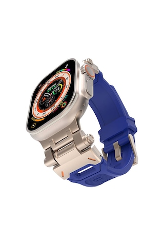 Mobilteam Watch 44mm Clo Krd-108 Metal Başlıklı Silikon Kordon-starlight-mavi