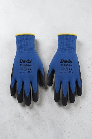 Pn5 Zebra Mavi Nitril İş Eldiveni 10/xl - 5 Çift 10 Adet Mavi - Siyah