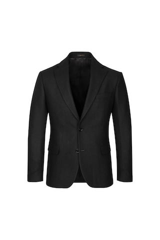 Hatemoğlu Siyah Comfort Fit Mono Yaka Klasik Ceket