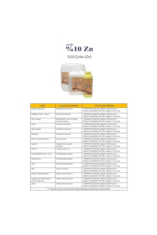 Meb %10 Zn Çinko-Sülfat Içerikli Sıvı Gübre-1 Litre
