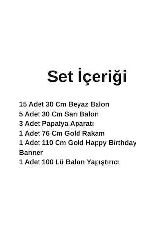 4 Yaş Papatya Temalı Beyaz Sarı Papatya Balon Gold Rakam Gold Banner Doğum Günü Seti Çok Renkli