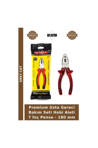Premium Usta Gereci Bakım Seti Hobi Aleti 7 İnç Pense - 180 Mm