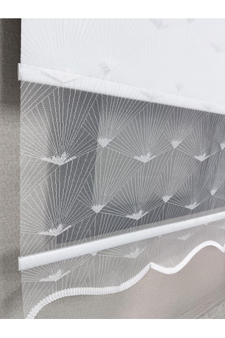 Bbb Blackout Işık Geçirmez Çift Mekanizmalı Tül Stor Perde Beyaz Ts1095bl Beyaz