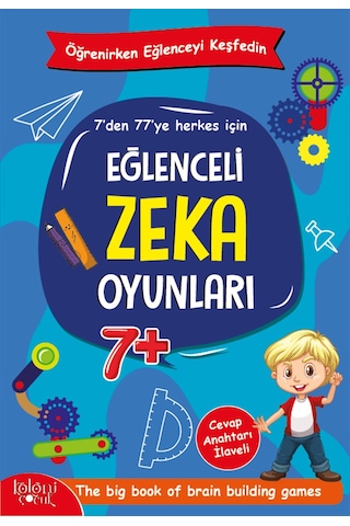 Eğlenceli Zeka Oyunları Mavi Kitap - Çocuklar için Eğlenirken Öğ