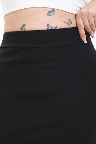 Esnek Büyük Beden Etek 14b-2747 Siyah