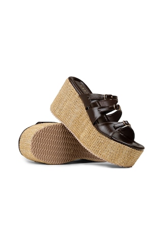 Deery Kadın Kahverengi Platform Terlik - Rd120zkhvc01 Kahverengi