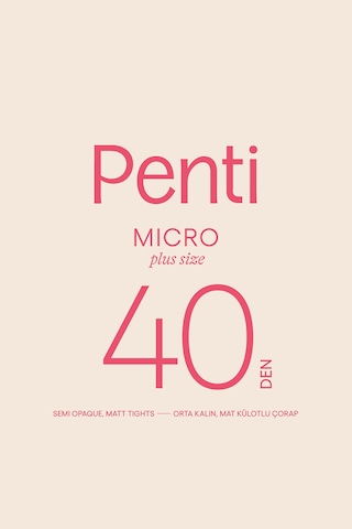 Penti Siyah Mikro 40 Külotlu Çorap-Pentilicious